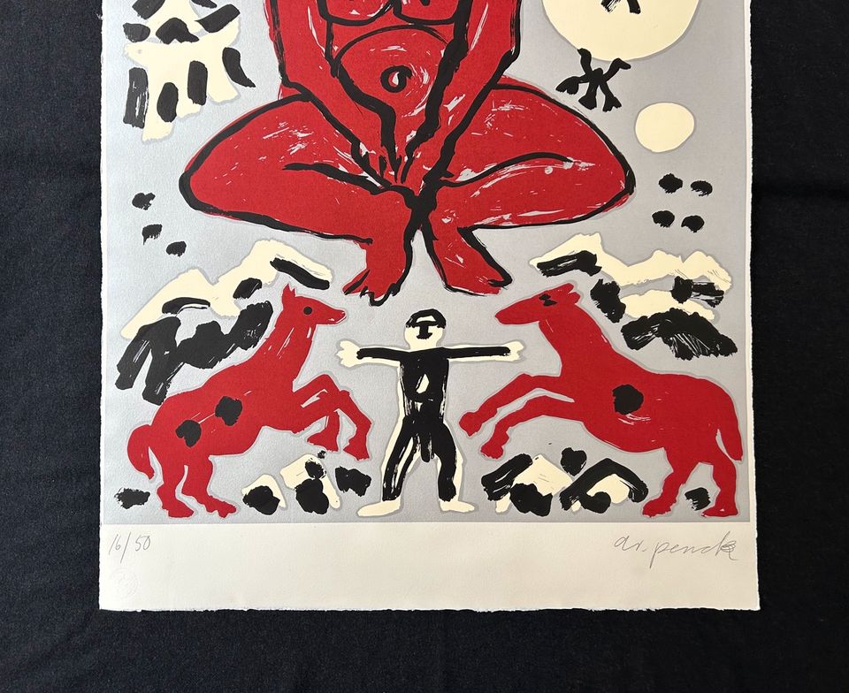 A.R. Penck (1939-2017) - „Free Tibet“ (signiert & nummeriert) in Köln