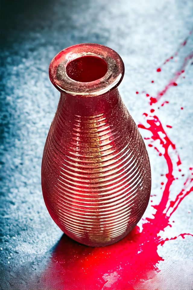 Kleine rote Blumenvase (72074) in Villmar