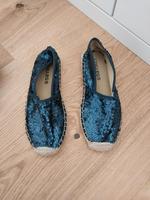 Schuhe espadrilles blau damen Pailletten  Natur gr. 39 NEU Bayern - Eiselfing Vorschau