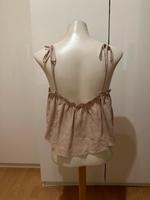 Leinen T-Shirt Top H+M beige mit Volant Rüschen S 36 Crop Shirt Bayern - Heßdorf Vorschau