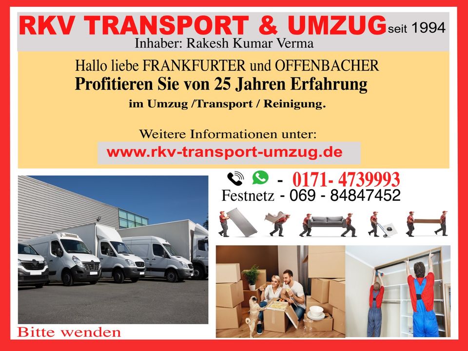 UMZUG & TRANSPORT MIT FAIREN PREISEN in Offenbach