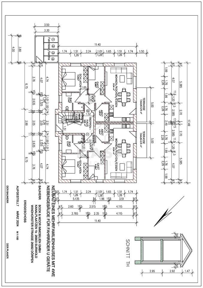 Neubau Erdgeschosswohnung in zentraler Lage von Dörpen! in Dörpen