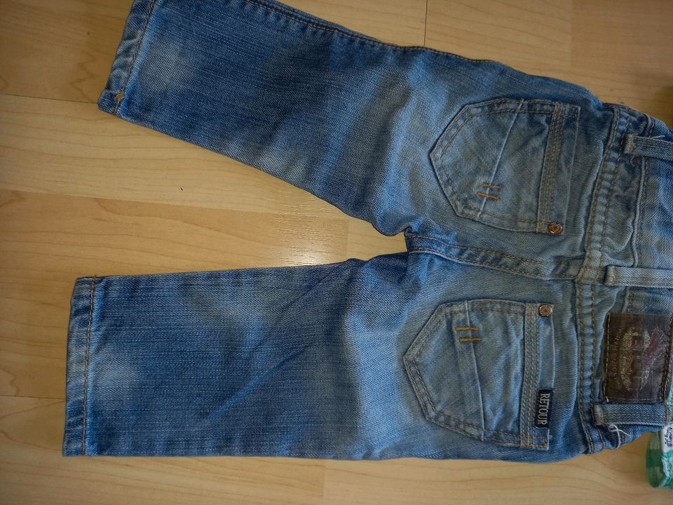 Jungs Kombi aus Jeans + Hemd Gr. 74+80 in Otzberg