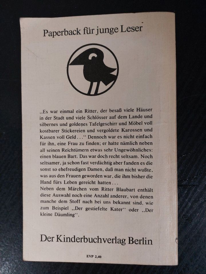 MÄRCHEN Charles Perault Paperback Kinderbuchverlag Berlin 1.Aufla in Dresden