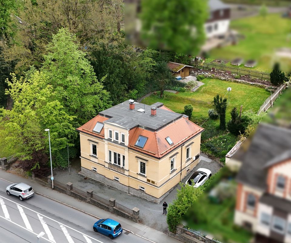 Schicke, sanierte Gründerzeit - Stadtvilla zentrumsnah in Aue gelegen: Erdgeschoss vollmöbliert! in Aue