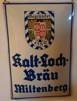 Kalt Loch Bräu Miltenberg Emailschild Emailleschild Bier Brauerei Bayern - Miltenberg Vorschau