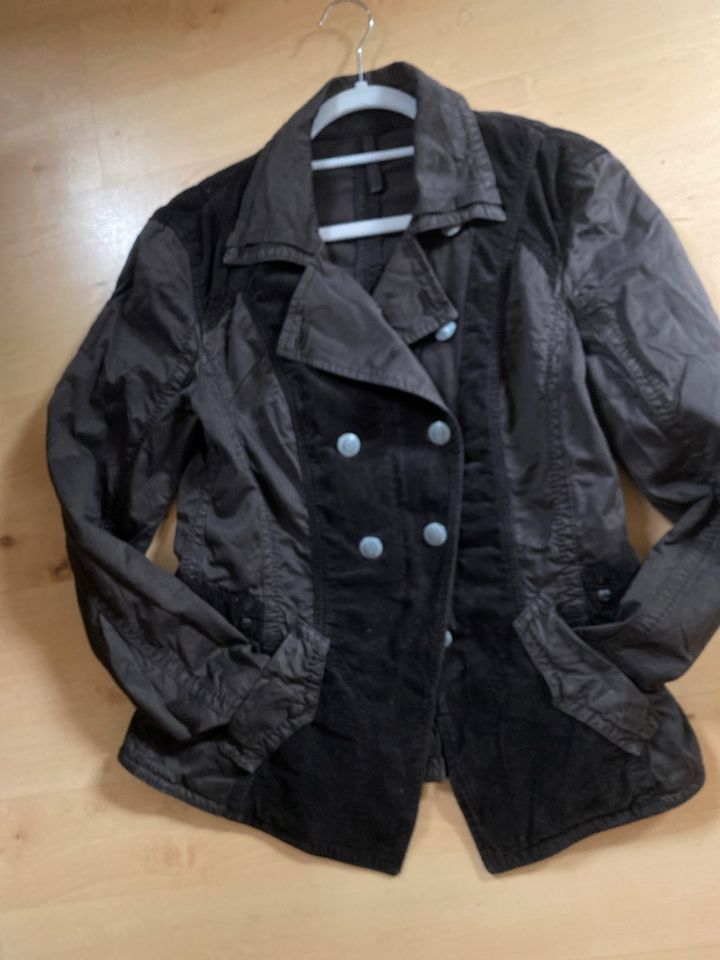 Übergangsjacke von Marc Cain , Baumwolle und Samt in schwarz. in Hamburg