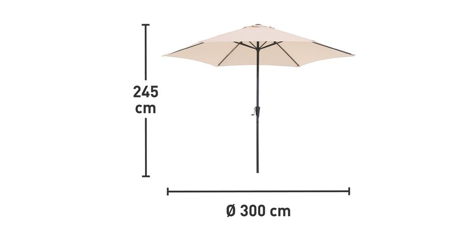 Sonnenschirm 3 Meter NEU Beige oder Anthrazit Marktschirm in Rees