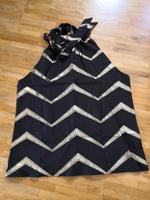 UNGETRAGEN: Top Shirt Bluse Neckholder schwarz-gold Baden-Württemberg - Sindelfingen Vorschau