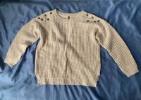 Oversize Pullover beige Strickpullover Sweatshirt mit Nieten L 42 Frankfurt am Main - Sachsenhausen Vorschau