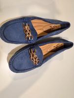 Mokassins Loafer blau Velours Kunstleder Gr 39 neu Super Me Sachsen - Schönwölkau-Hohenroda Vorschau