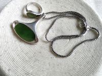 Collier Kette und Ring Silber Jade gestempelt gebraucht Berlin - Mitte Vorschau