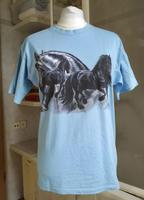 T-Shirt hellblau mit Pferdemotiv Gr. S Bayern - Hof (Saale) Vorschau