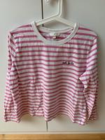 Neuwertiges pink weiß gestreiftes Langarmshirt in Gr. L H&M Nordrhein-Westfalen - Rheda-Wiedenbrück Vorschau