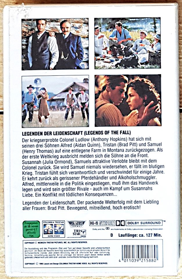 3 VHS: •JFK •Legenden der Leidenschaft •Schweigen der Lämmer.NEU. in Remshalden