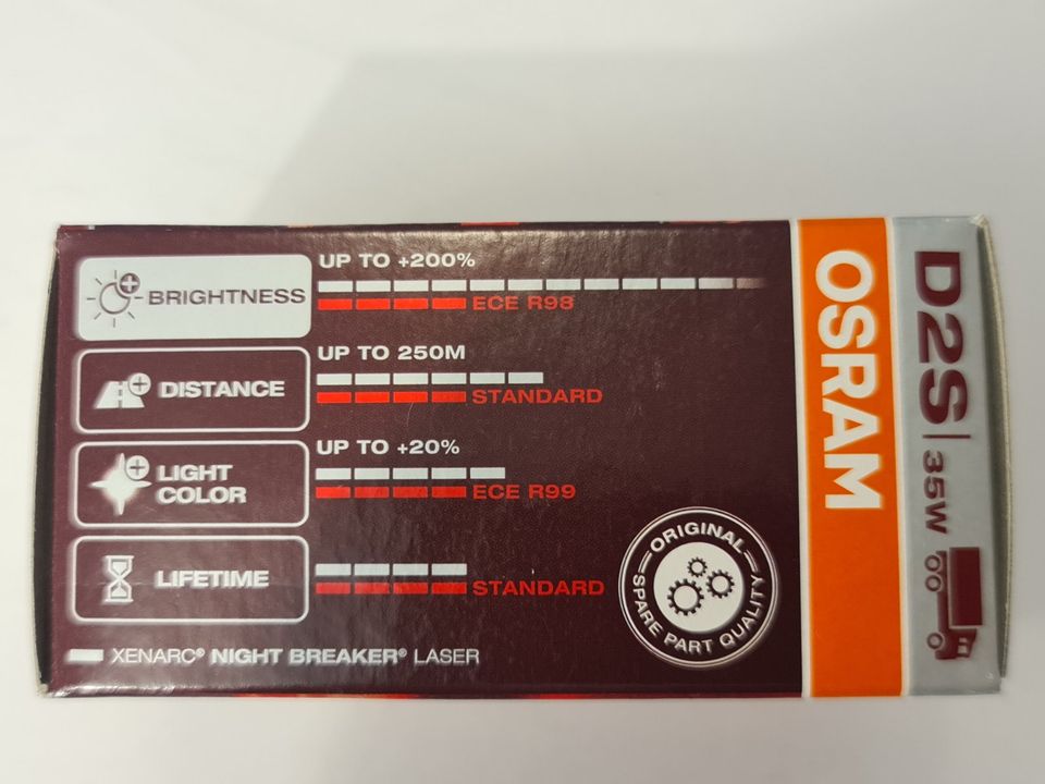 1x D2S Osram Xenon Brenner Nightbreaker Laser Xenarc,35Watt Duo-B in Bad Schwartau