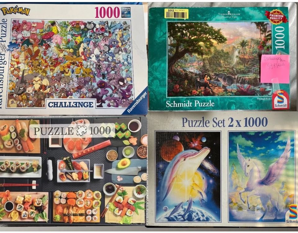 UNVOLLST. Ravensburger Schmidt Puzzle 1000 Pokemon Delfin Einhorn in Duisburg