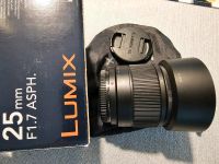 Panasonic Lumix MFT 25mm 1.7 H-H025 Objektiv Nordrhein-Westfalen - Leichlingen Vorschau