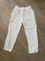 Weiße H&M Dreiviertel - Leinenhose/ XS (34) Nordrhein-Westfalen - Langenfeld Vorschau