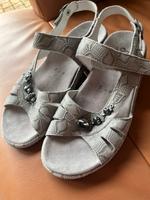 Semler Damen Sandalen Gr.38 Weite H Silber/grau für Einlagen Niedersachsen - Meine Vorschau