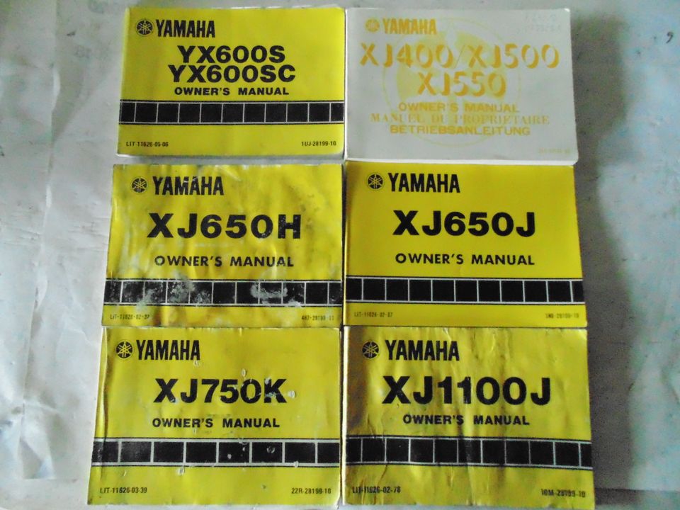 Yamaha YX600Radian, div, XJ Modelle Handbücher in Wardenburg