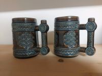 2x Bierbecher, antik, keramik, handmallen Köln - Köln Dellbrück Vorschau