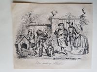 Der hartherzige Hausherr Karikatur  Lithographie von 1852 Baden-Württemberg - Leonberg Vorschau