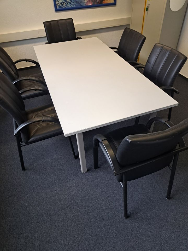Esstisch Konferrnztisch  Büro Wohnung Schulungsraum+6 Stühle in Hagen