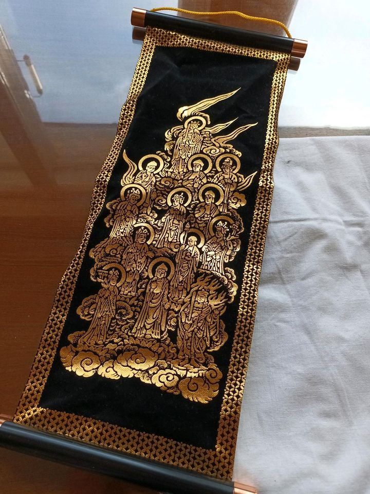 Wanddekoration Asien Buddha gold schwarz wandbild in Leipzig