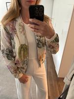 Only Blouson Bomberjacke leichte dünne Jacke creme floral kaktus Baden-Württemberg - Sachsenheim Vorschau