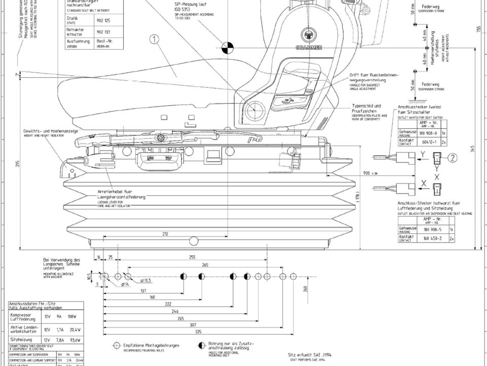 Grammer Sitz MSG 95G/721   ❗️NEU❗️passend für Deutz, Fendt usw in Creußen