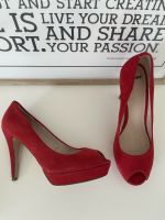 Bronx Peeptoes Pumps Wildleder rot Gr.38 Nordrhein-Westfalen - Meerbusch Vorschau