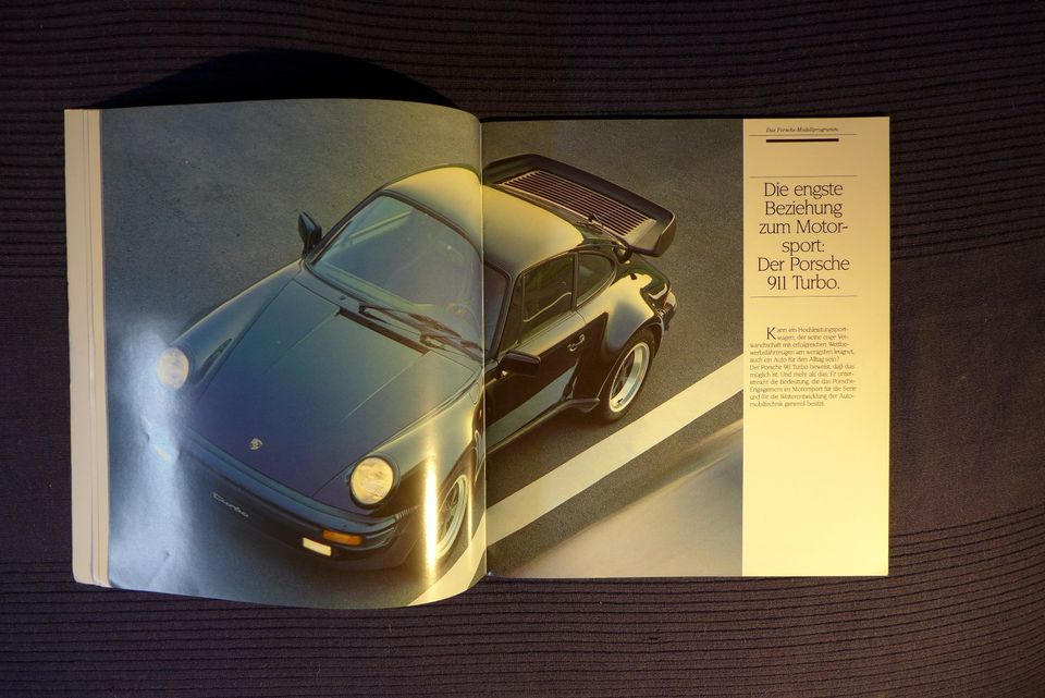 Prospekt Brochure Porsche Modell-Programm 1985 in Berlin