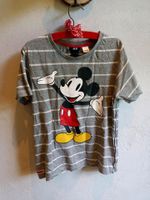 T-Shirt Mickey Mouse, grau gestreift, Größe 122/128 Nordrhein-Westfalen - Telgte Vorschau