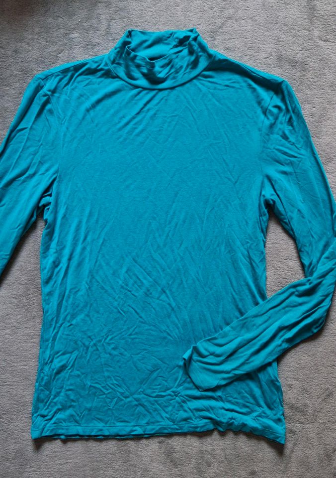 Hallhuber Langarmshirt Longsleeve blau türkis M in München