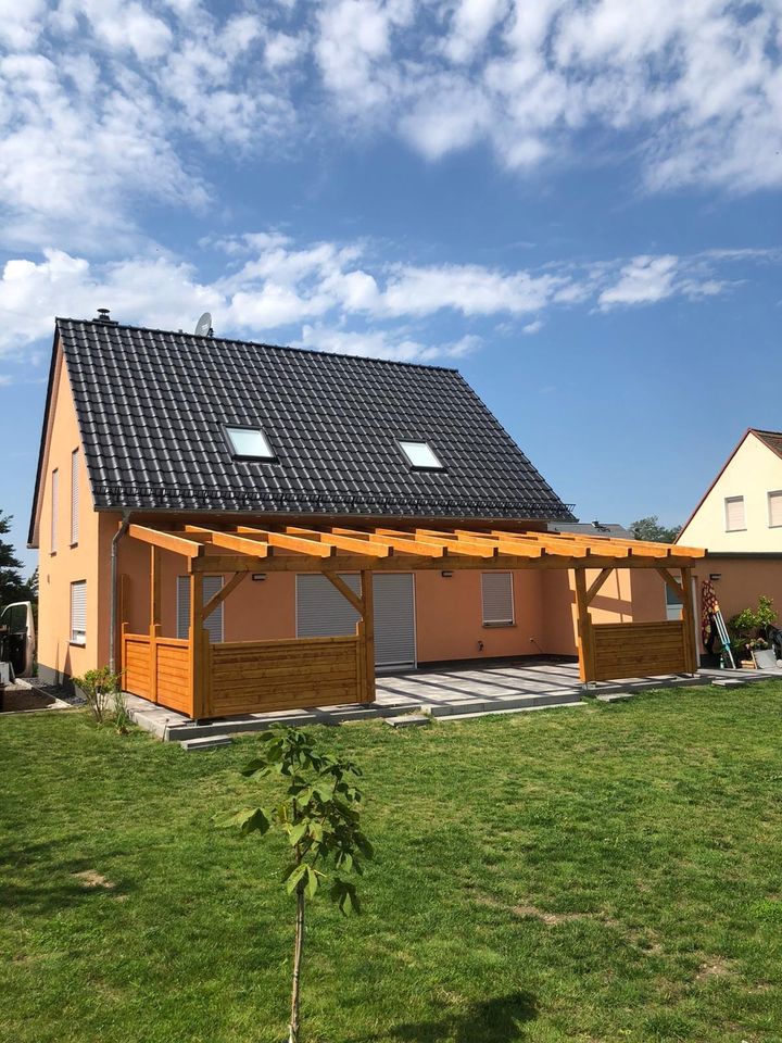 Zimmermann Carport Dachstuhl Fassade Vordach Zaun Terrasse Holz in Sornzig-Ablaß