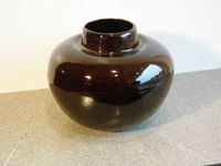 Keramik Vase Kugelvase 13 cm braun glänzend Deko Flensburg - Mürwik Vorschau
