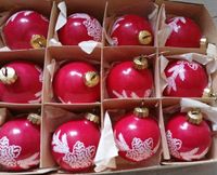 Weihnachtsbaumkugeln rot Kunststoff Sachsen - Malschwitz Vorschau