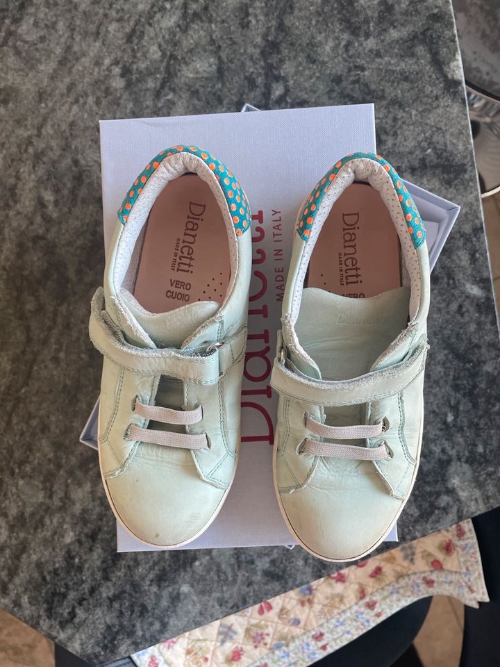 Dianetti Sneaker Leder Halbschuh mit Klett in Fürstenfeldbruck