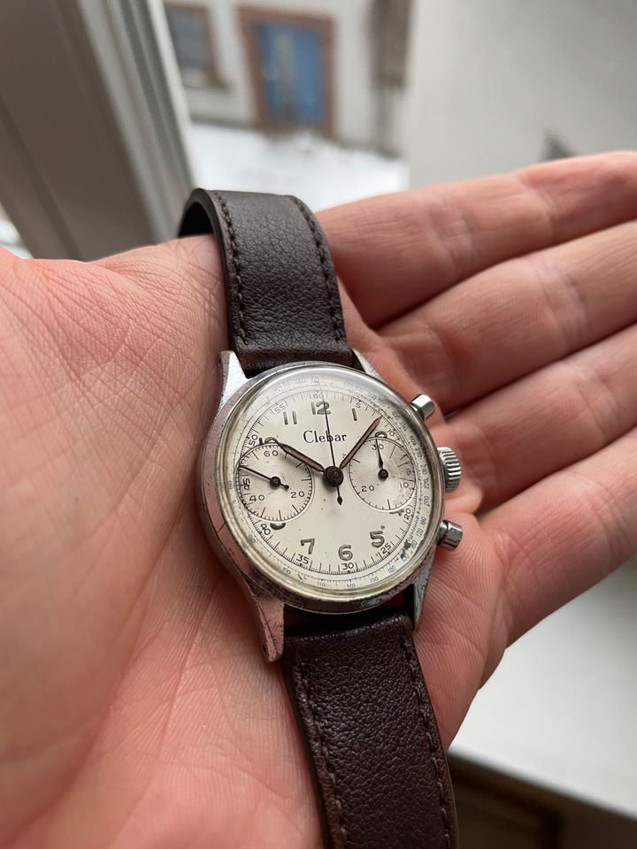 Clebar (*Heuer) Chronograph Handaufzug Vintage Armbanduhr Uhr Rar in Bruckmühl