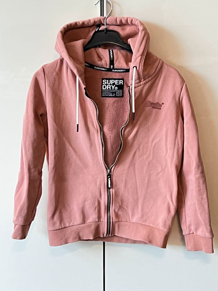 Superdry Hoodie mit Reißverschluss Gr 36 blush in Dossenheim