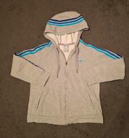 Adidas Jacke größe M Farbe grau mit blauen Streifen Frankfurt am Main - Heddernheim Vorschau