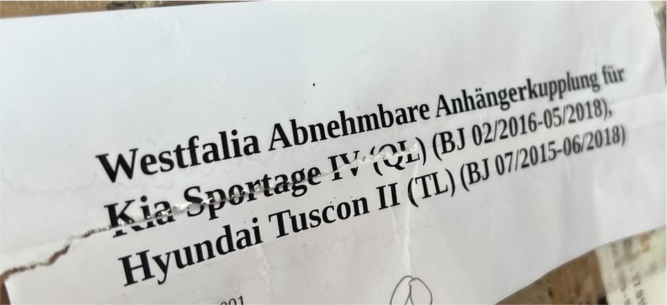 Westfalia abnehmbare Anhängerkupplung Kia Sportage iv in Hemslingen