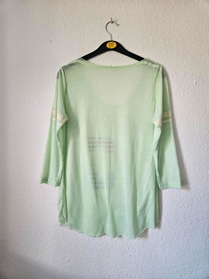 transparent casual shirt longsleeve pulli neongrün hellgrün in Saarbrücken