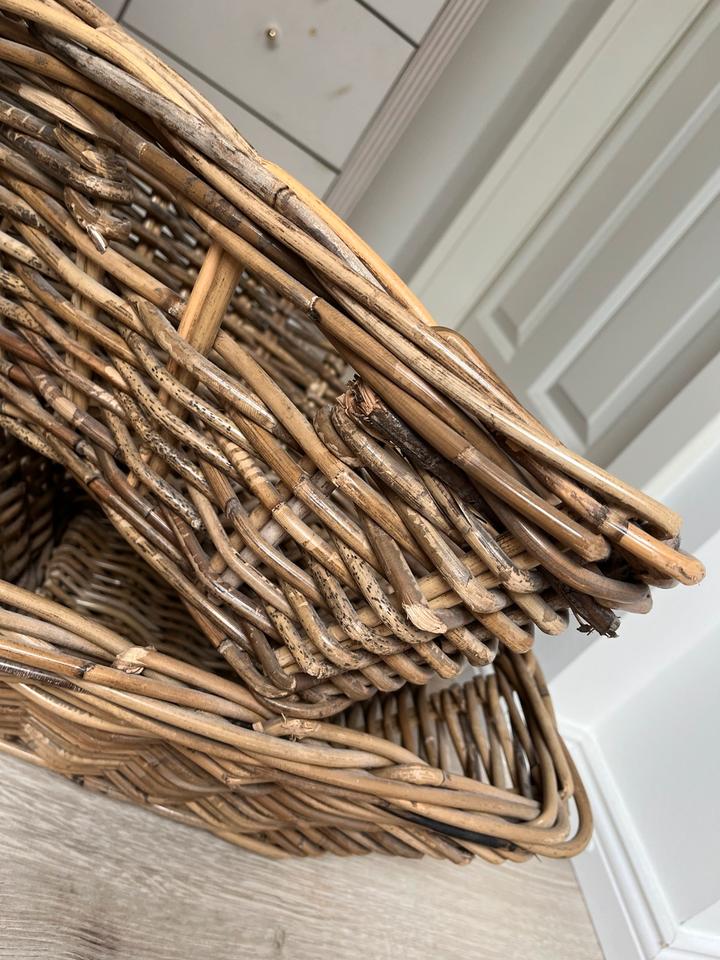 Rattankörbe 2er Set / Ikea - Aufbewahrung Korb Shabby chic in Gadebusch