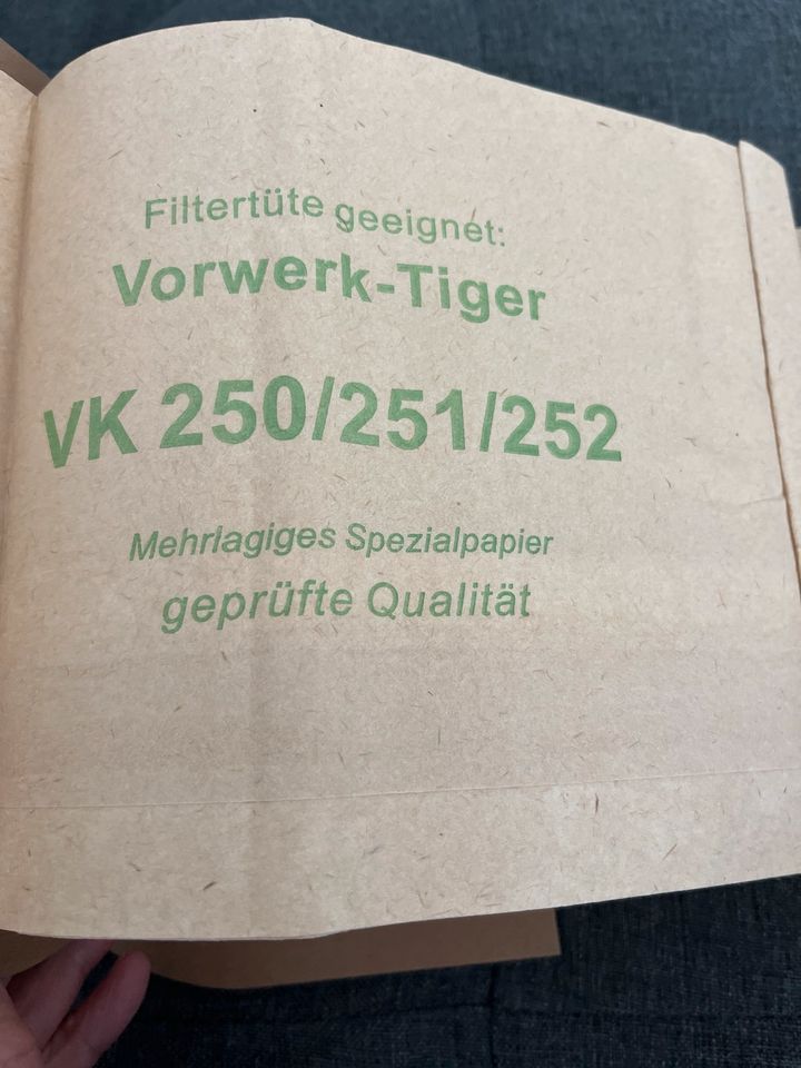 Filtertüte vorwerk Tiger 250 251 252 in Idar-Oberstein