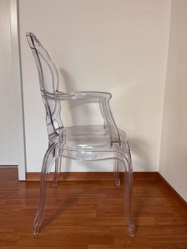 2x Stuhl transparent im Barock Stil in Leimen