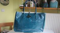 Original Tasche v. Longchamp croco petrol Gr. L Leder Handtasche Brandenburg - Beelitz Vorschau