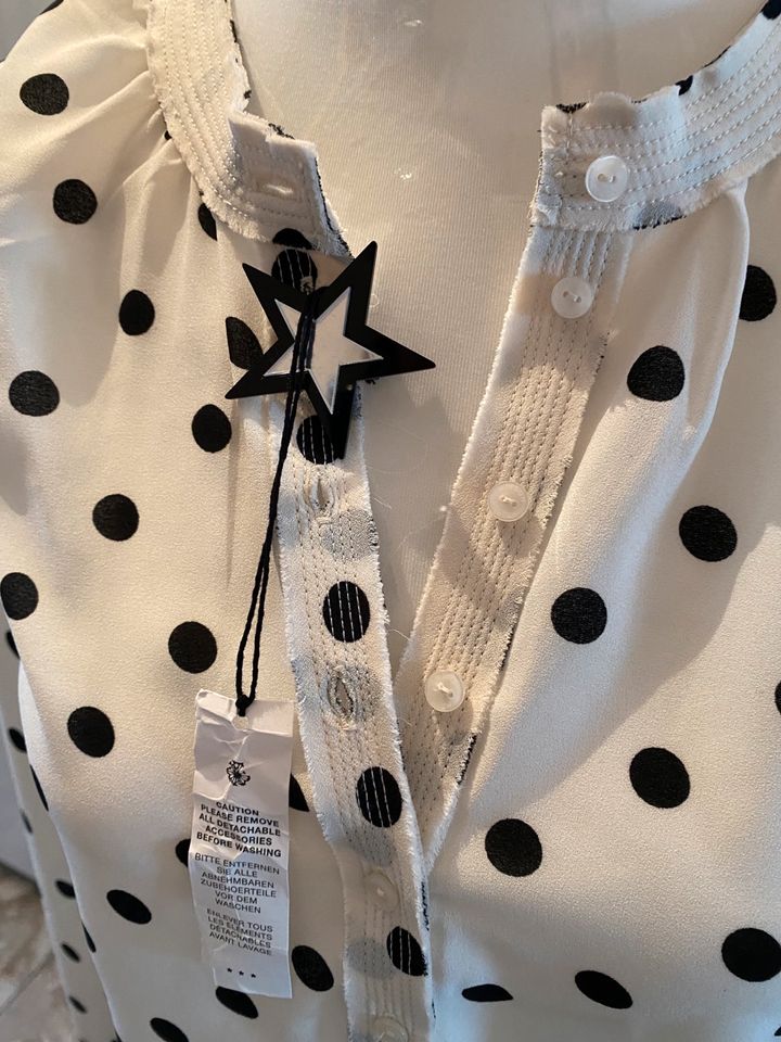 Maison Scotch Chapeau Bluse dots beige schwarz 36 in Hornbach