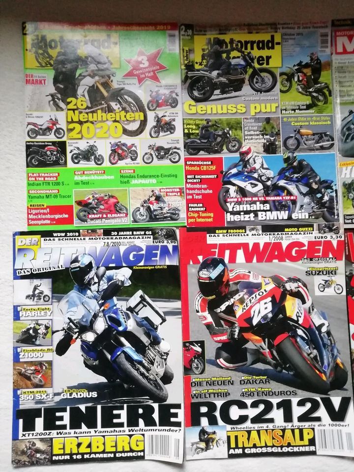 Sammlung Konvolut Motorrad Biker Magazine Zeitschriften 25 Stück in Rödersheim-Gronau